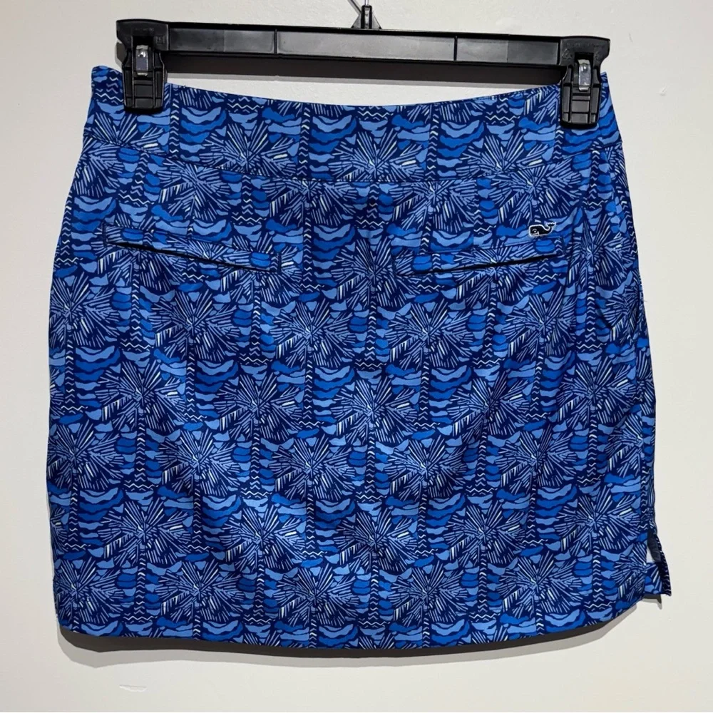 Vineyard Vines Women’s Royal Blue Ocean Palmetto Print Tennis/Golf Skort. Size 2